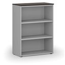 Regał biurowy PRIMO GRAY, 800 x 420 x 1087 mm, szary/wenge