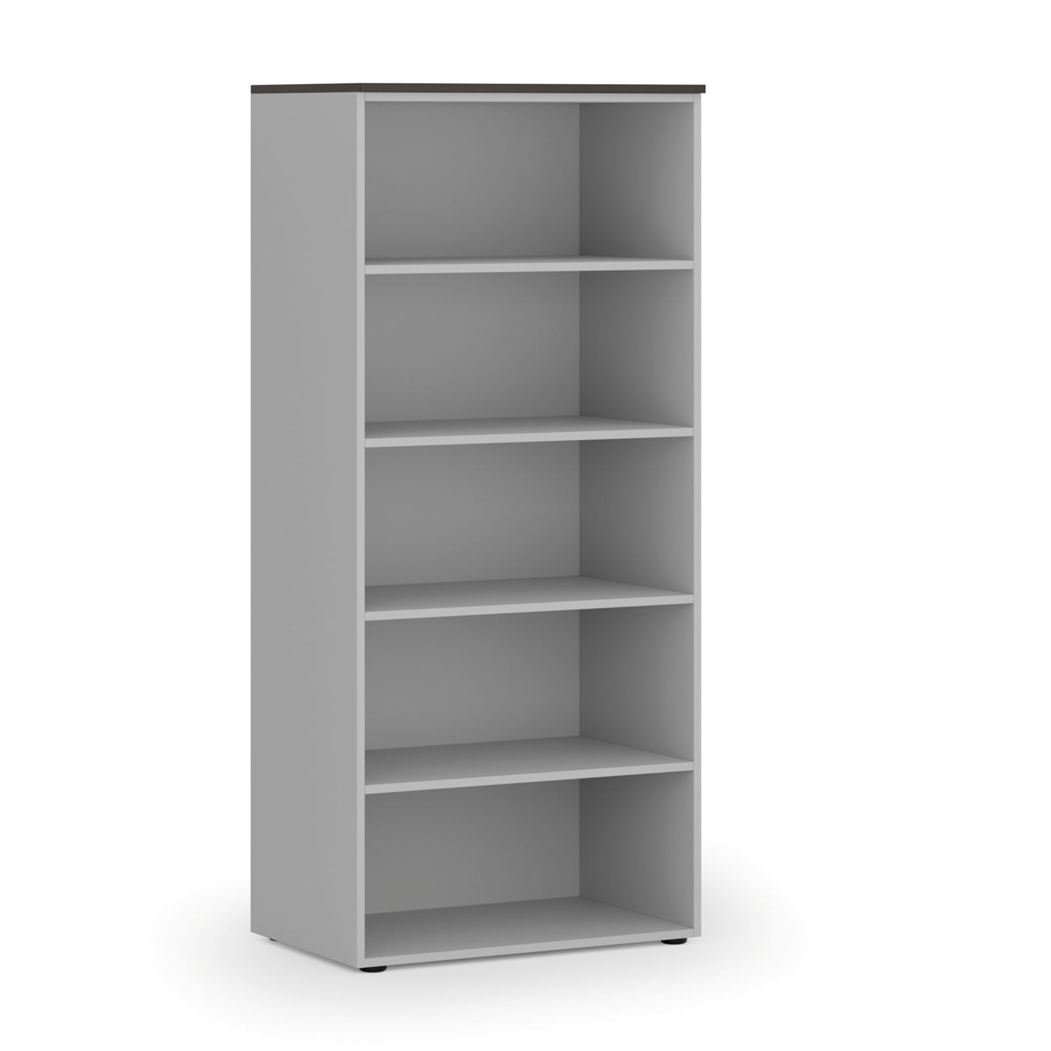 Regał biurowy PRIMO GRAY, 800 x 500 x 1781 mm, szary/wenge