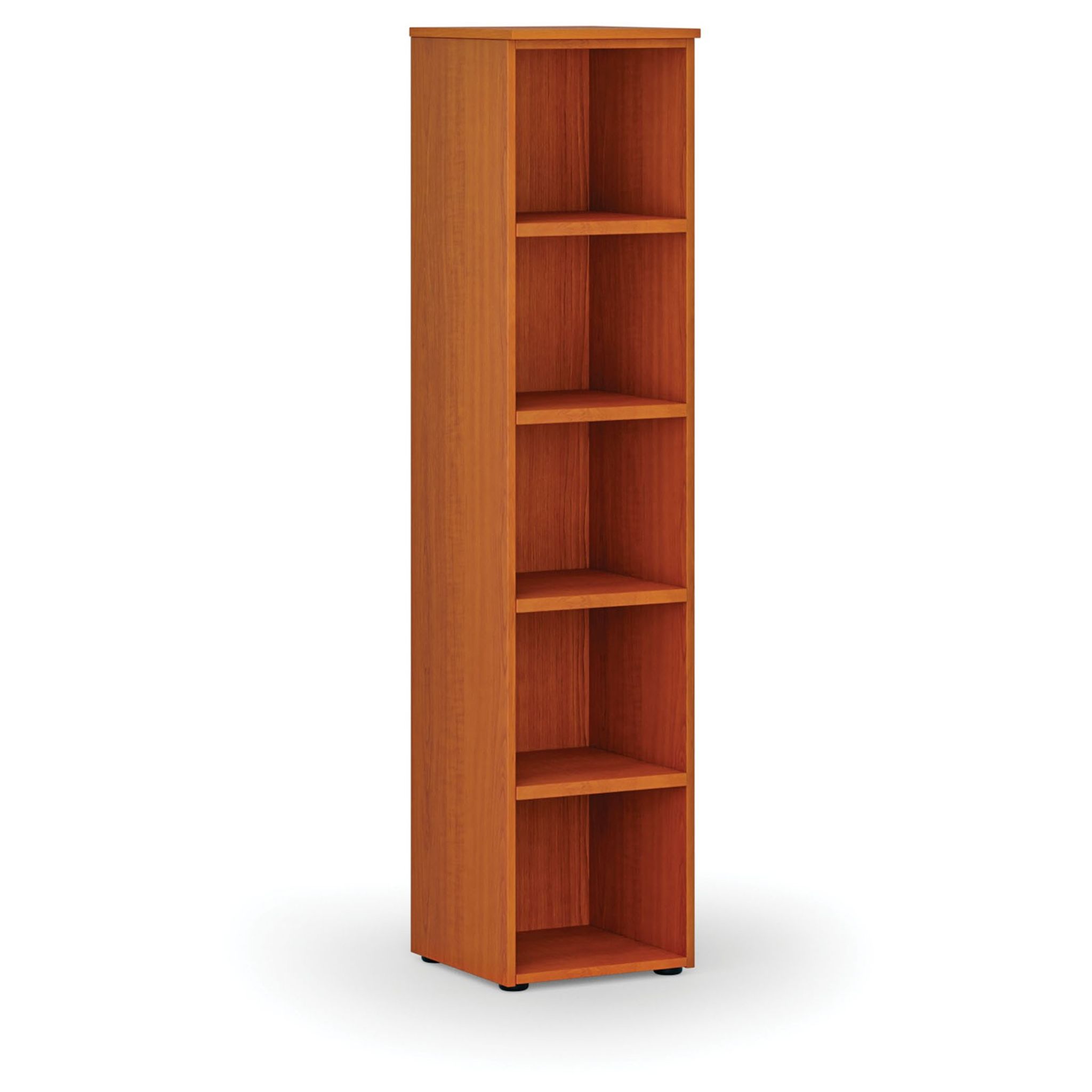 Regał biurowy PRIMO WOOD, 400 x 420 x 1781 mm, wiśnia