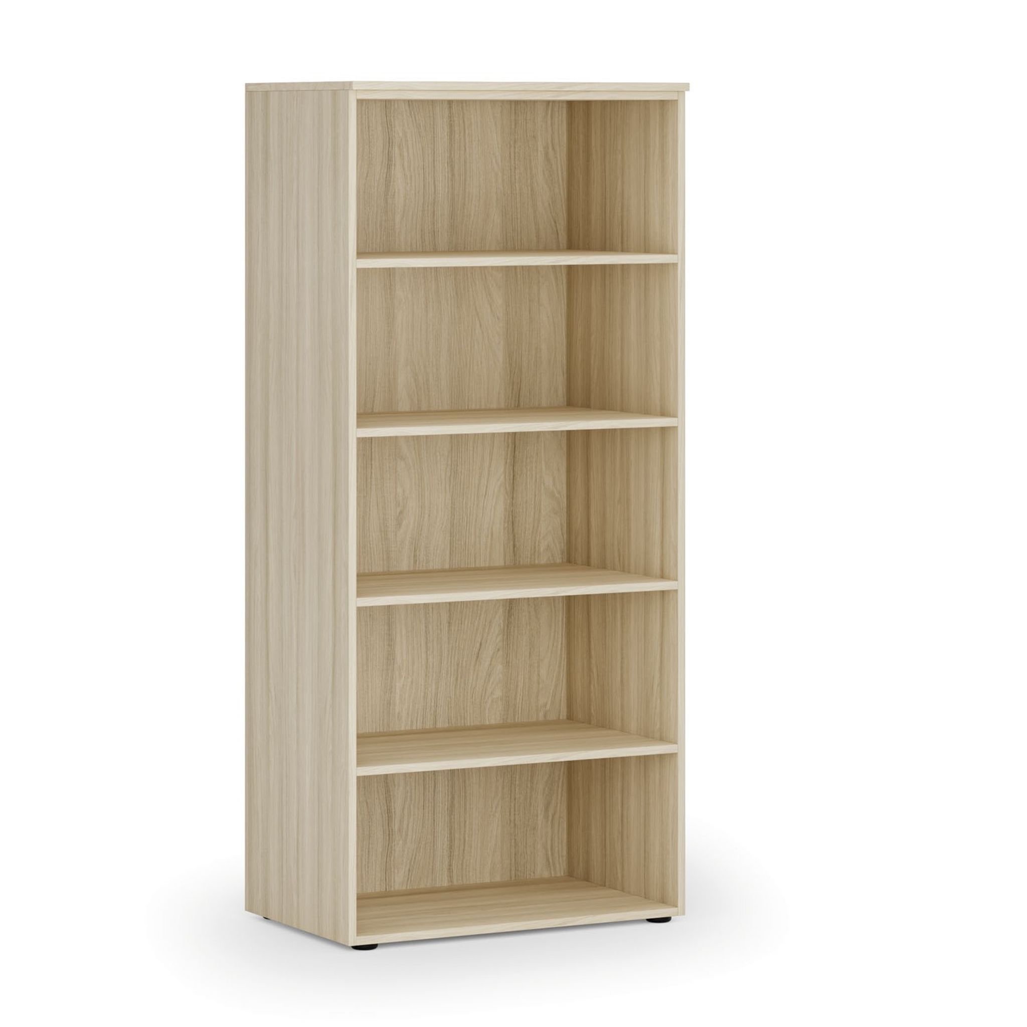 Regał biurowy PRIMO WOOD, 800 x 500 x 1781 mm, dąb naturalny
