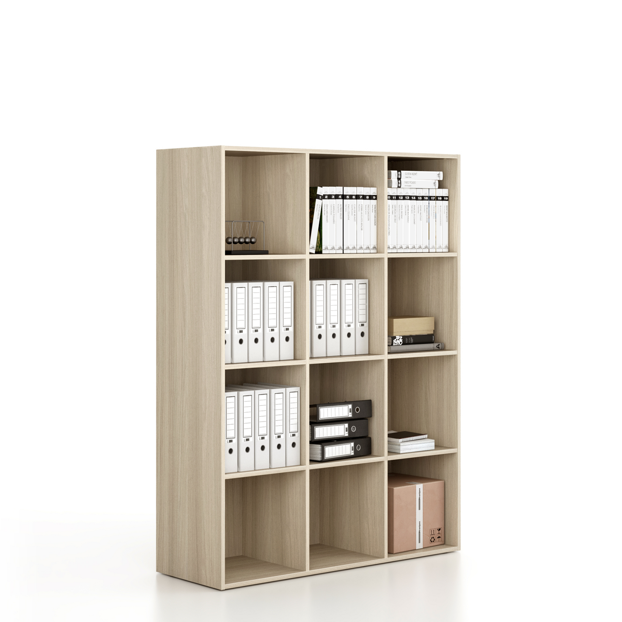 Regał FRAME, niskie, 3 kolumny, 1735 x 1299 x 450 mm