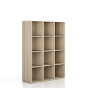 Regał FRAME, dolny, 3 kolumny, 1735 x 1299 x 450 mm, dąb naturalny