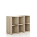 Regał FRAME, niski, 3 kolumny, 881 x 1299 x 450 mm, dąb naturalny