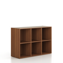 Regál FRAME, nízký, 3 sloupce, 881 x 1299 x 450 mm, ořech