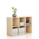 Regál FRAME, nízky, 3 stĺpce, 881 x 1299 x 450 mm, breza