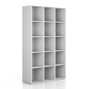 Regál FRAME, vysoký, 3 sloupce, 2162 x 1299 x 450 mm, bílá