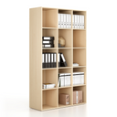 Regál FRAME, vysoký, 3 stĺpce, 2162 x 1299 x 450 mm, breza