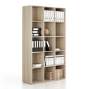 Regał FRAME, wysoki, 3 kolumny, 2162 x 1299 x 450 mm, dąb naturalny