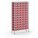 Regal mit Kunststoffboxen ShelfBox, 2000 x 1000 x 300 mm, 60x Box D