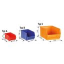 Regál s plastovými boxmi BASIC so zadnou stenou - 800 x 400 x 920 mm, 32x A, 4x C