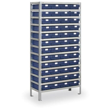 Regál s plastovými boxmi MAX - 2000 x 400 x 1000 mm, 48x box E