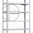 Regál s plastovými boxy BASIC, 1730 x 850 x 300 mm, 21x box C