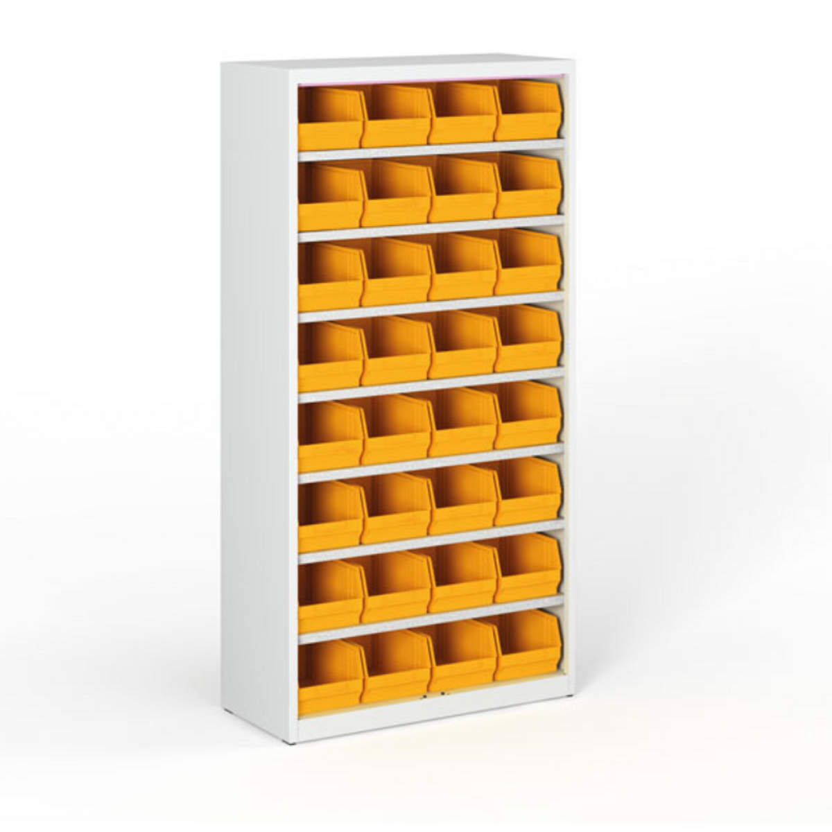 Regál s plastovými boxy BASIC se zadní stěnou - 1800 x 400 x 920 mm ...