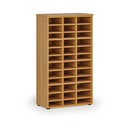 Regał sortujący PRIMO WOOD, 800 x 420 x 1434 mm, 36 przegród, buk