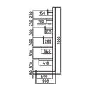 Regał wspornikowy, choinkowy, jednostronny, 150 kg, 2000 x 40500 x 590 mm