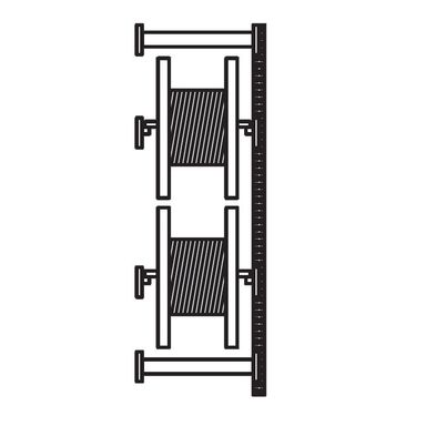 Regale für Kabeltrommeln, 3300 x 1100 x 900 mm, Anbauregal