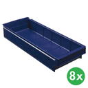 Regalkästen aus Kunststoff MAX - 230 x 600 x 100 mm, 8 Stk.