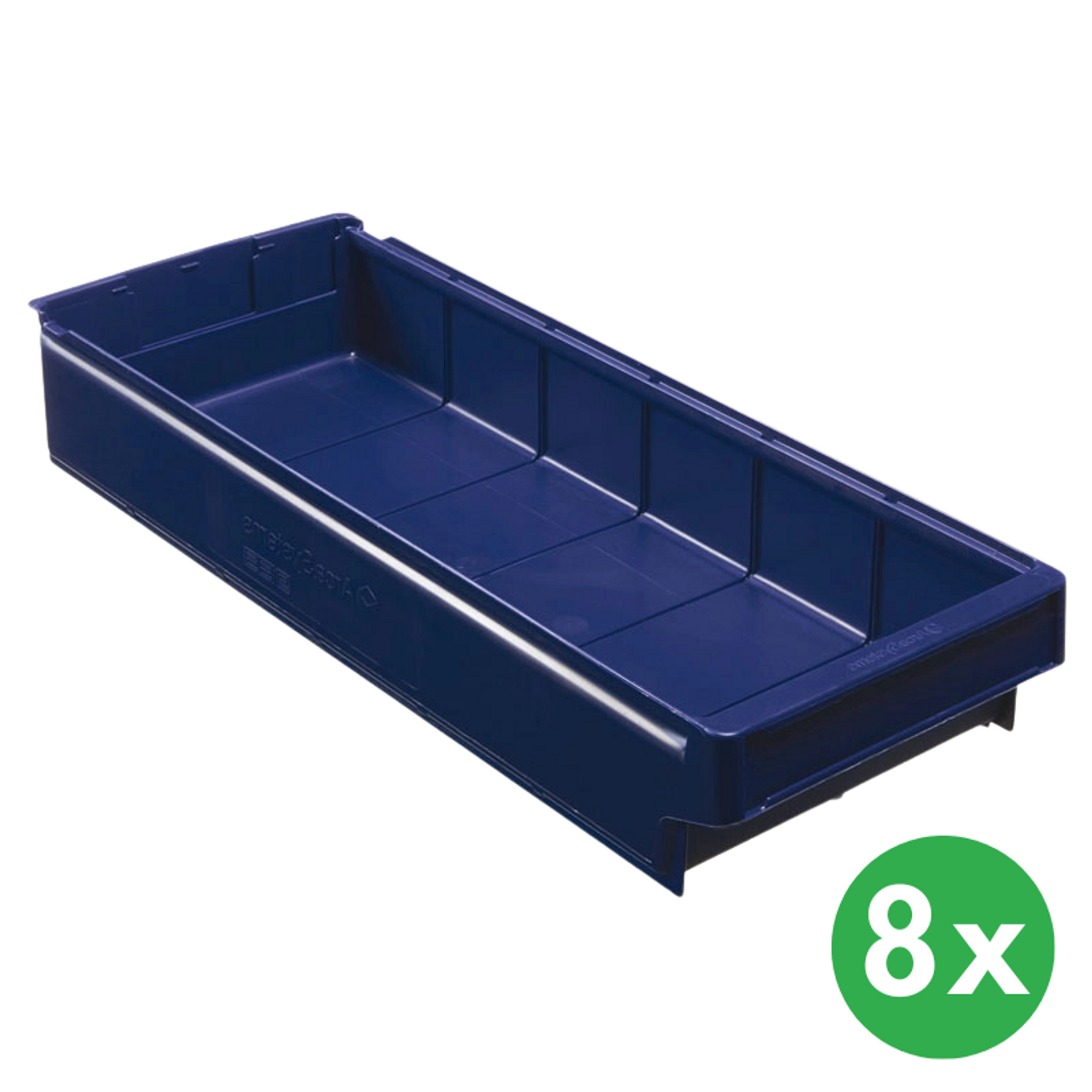 Regalkästen aus Kunststoff MAX - 230 x 600 x 100 mm, 8 Stk.