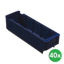 Regalkästen aus Kunststoff MAX - 94 x 300 x 80 mm, 40 Stk.