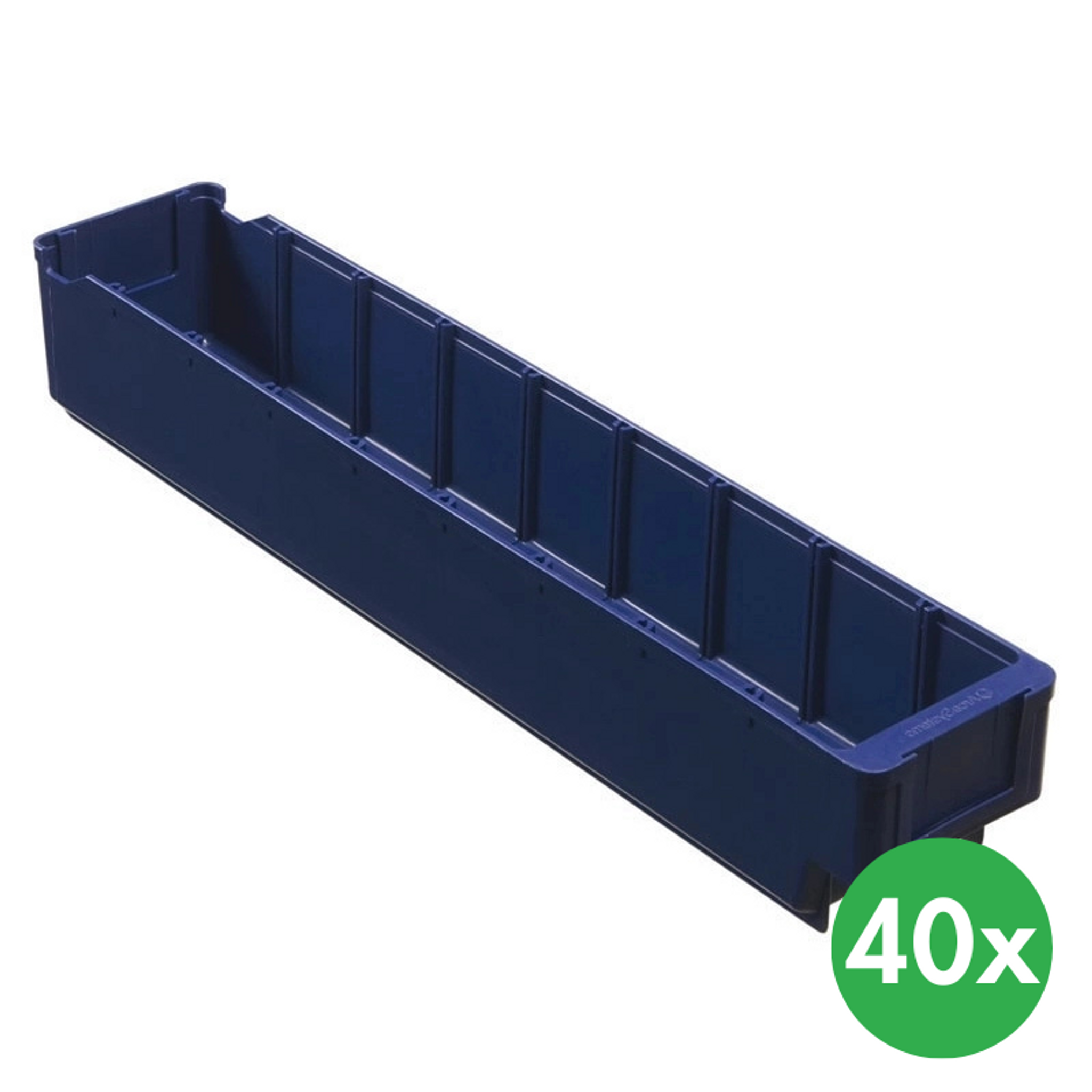 Regalkästen aus Kunststoff MAX - 94 x 500 x 80 mm, 40 Stk.