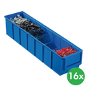 Regalkästen ShelfBox Typ B - 91 x 400 x 81 mm, 16 Stk., blau