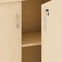 Regalschrank mit Türen MIRELLI A+, 2-türig, Birke, 800 x 400 x 1800 mm