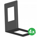Regalteiler Metall, Packung 4 Stk., schwarz