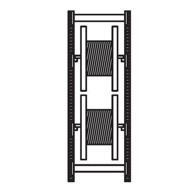 Regály na káblové bubny, 3300 x 1300 x 900 mm, základné