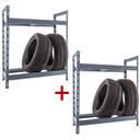 Reifenträger 1+1 GRATIS, 1050x1100x350 mm, 2 Etagen, RAL 7031
