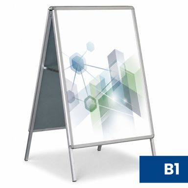 Reklamní A stojan B1, 700 × 1000 mm, hliníkový rám