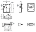 RFID-Schloss mit NFC F019, für verdeckten Einbau, schwarz