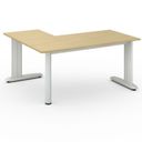 Rohový kancelársky písací stôl PRIMO FLEXIBLE 1600 x 1400 mm, breza