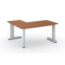 Rohový kancelársky písací stôl PRIMO FLEXIBLE, 160x140 cm, čerešňa