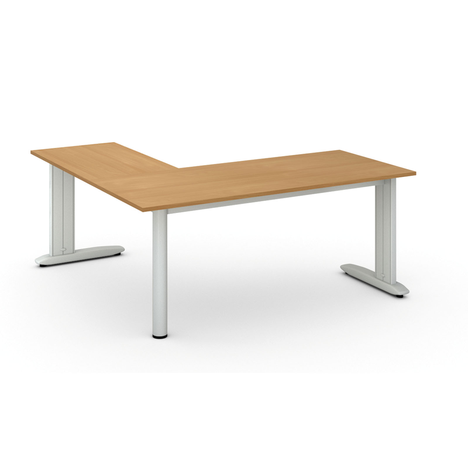 Fotografia produktu: Rohový kancelársky písací stôl PRIMO FLEXIBLE, 180x180 cm, buk