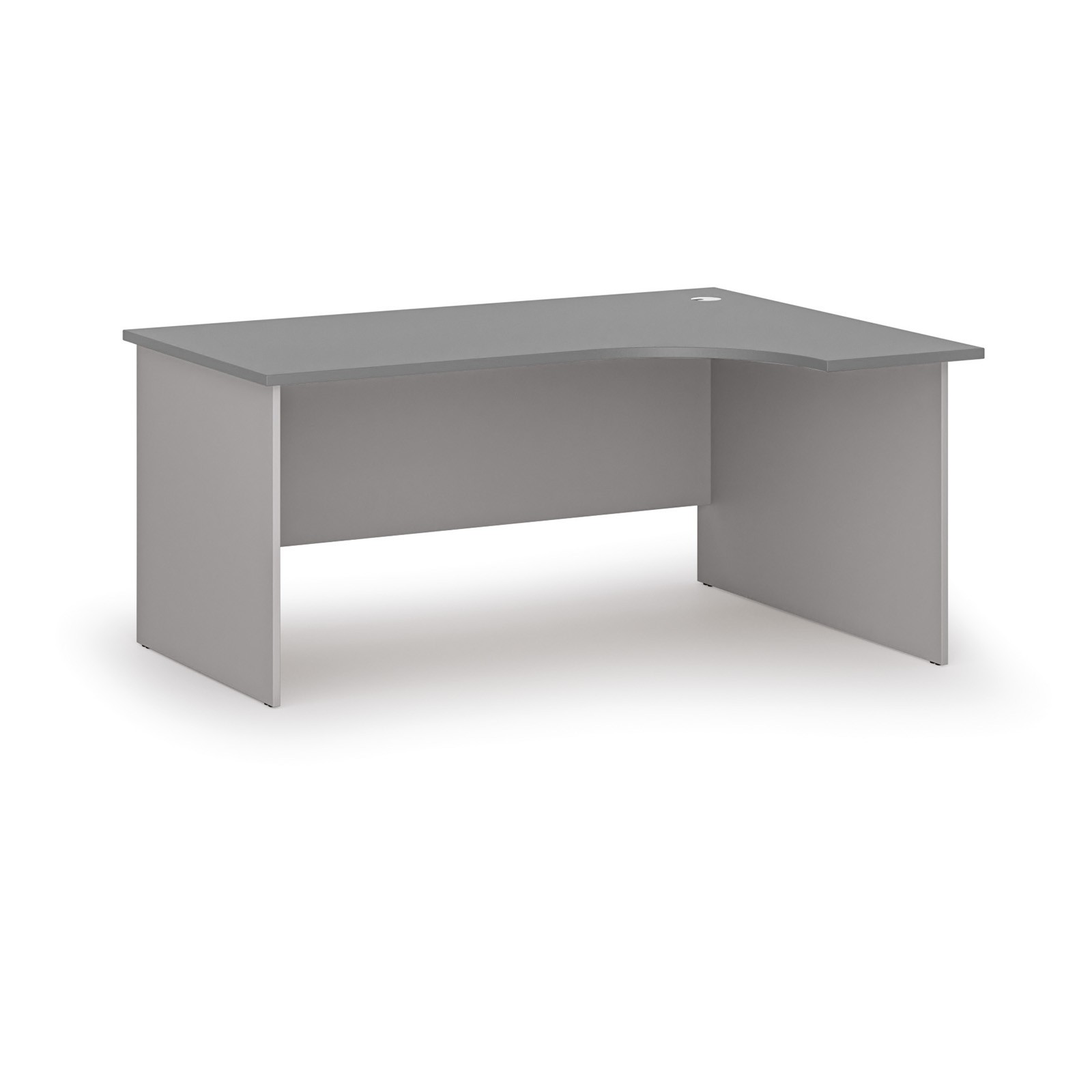 Fotografia produktu: Rohový kancelársky písací stôl PRIMO GRAY, 160x120 cm, pravý, sivá/grafit