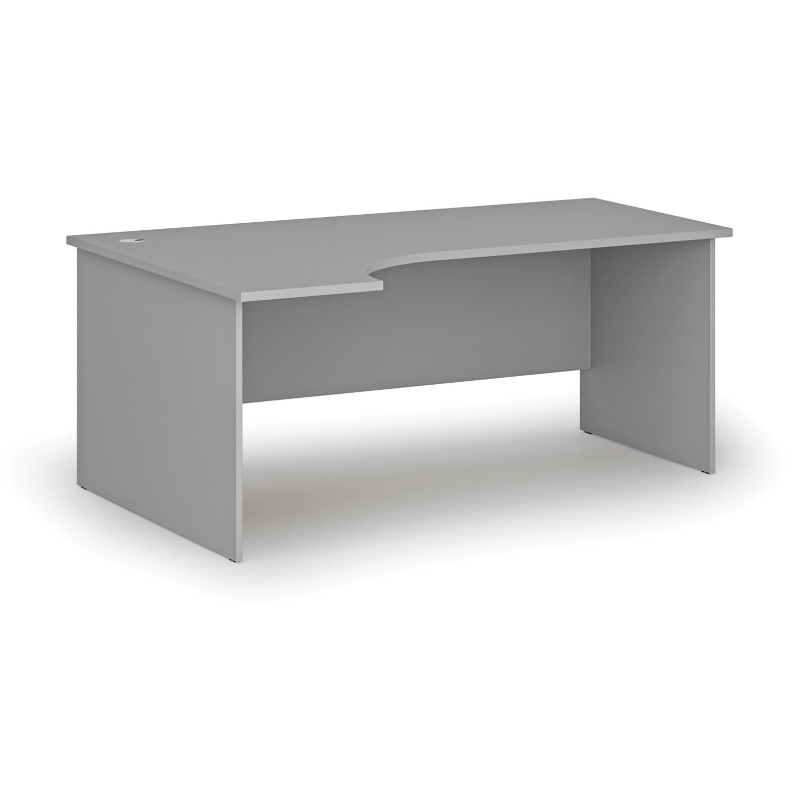 Fotografia produktu: Rohový kancelársky písací stôl PRIMO GRAY, 180x120 cm, ľavý, sivá