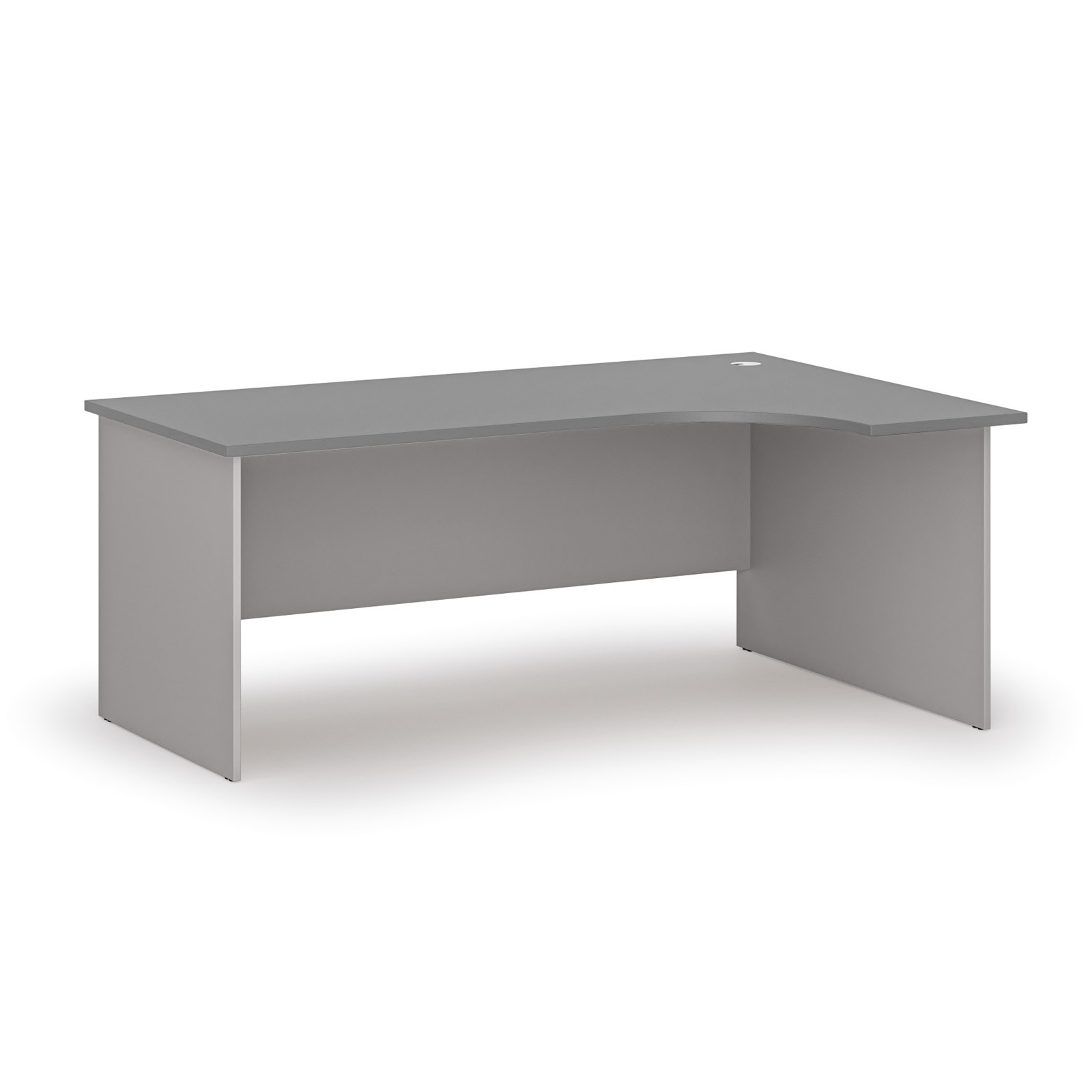 Fotografia produktu: Rohový kancelársky písací stôl PRIMO GRAY, 180x120 cm, pravý, sivá/grafit