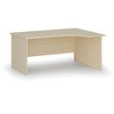 Rohový kancelársky písací stôl PRIMO WOOD, 160x120 cm, pravý, breza