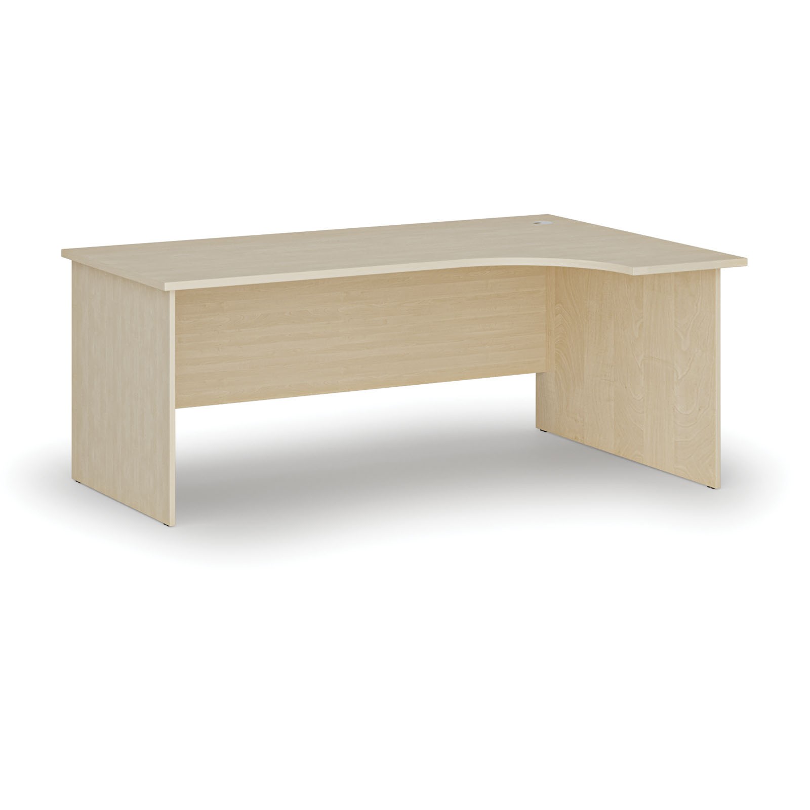 Fotografia produktu: Rohový kancelársky písací stôl PRIMO WOOD, 180x120 cm, pravý, breza