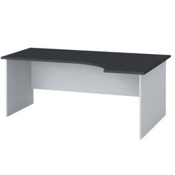 Rohový kancelářský psací stůl PRIMO, 180x120 cm, pravý, grafitová