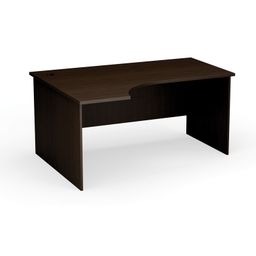 Rohový kancelářský psací stůl PRIMO Classic, 160x120 cm, levý, wenge