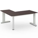 Rohový kancelářský psací stůl PRIMO FLEXIBLE 1600 x 1600 mm, wenge