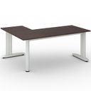 Rohový kancelářský psací stůl PRIMO FLEXIBLE 1800 x 1400 mm, wenge