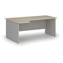 Rohový kancelářský psací stůl PRIMO GRAY, 180x120 cm, levý, šedá/dub přírodní