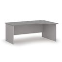 Rohový kancelářský psací stůl PRIMO GRAY, 180x120 cm, pravý, šedá/grafit