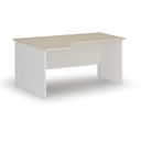 Rohový kancelářský psací stůl PRIMO WHITE, 160x120 cm, levý, bílá/bříza