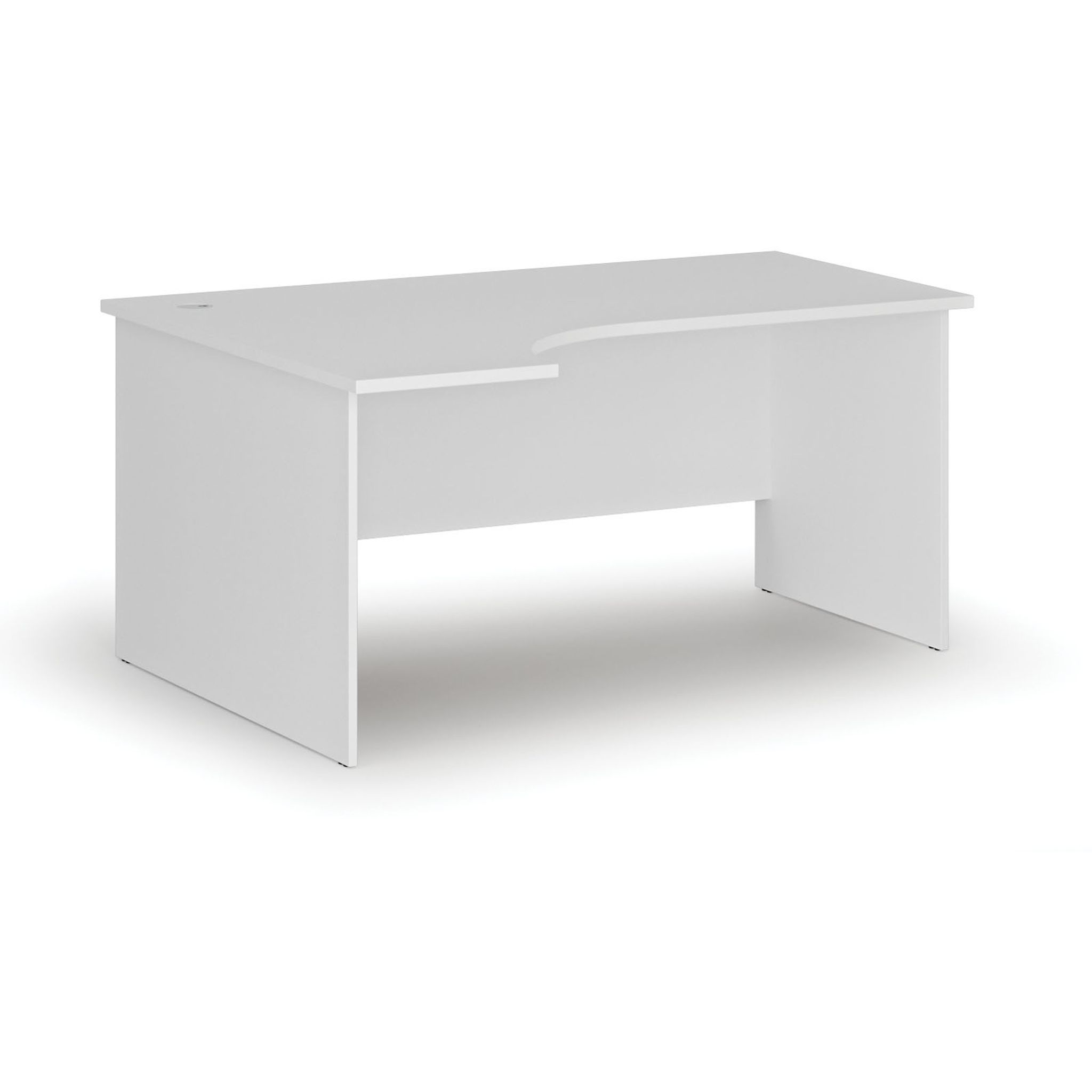 Rohový kancelářský psací stůl PRIMO WHITE, 160x120 cm, levý, bílá