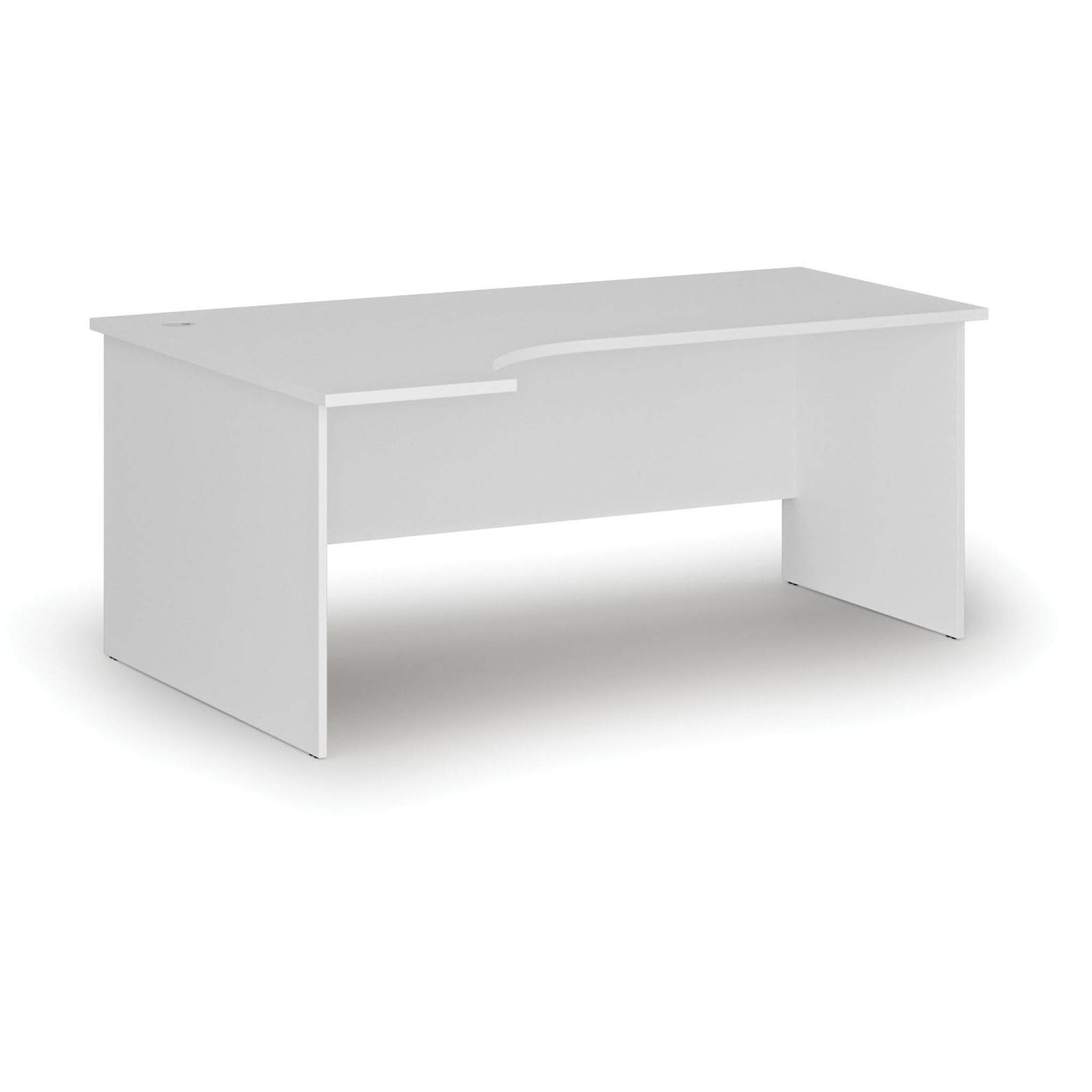Rohový kancelářský psací stůl PRIMO WHITE, 180x120 cm, levý, bílá