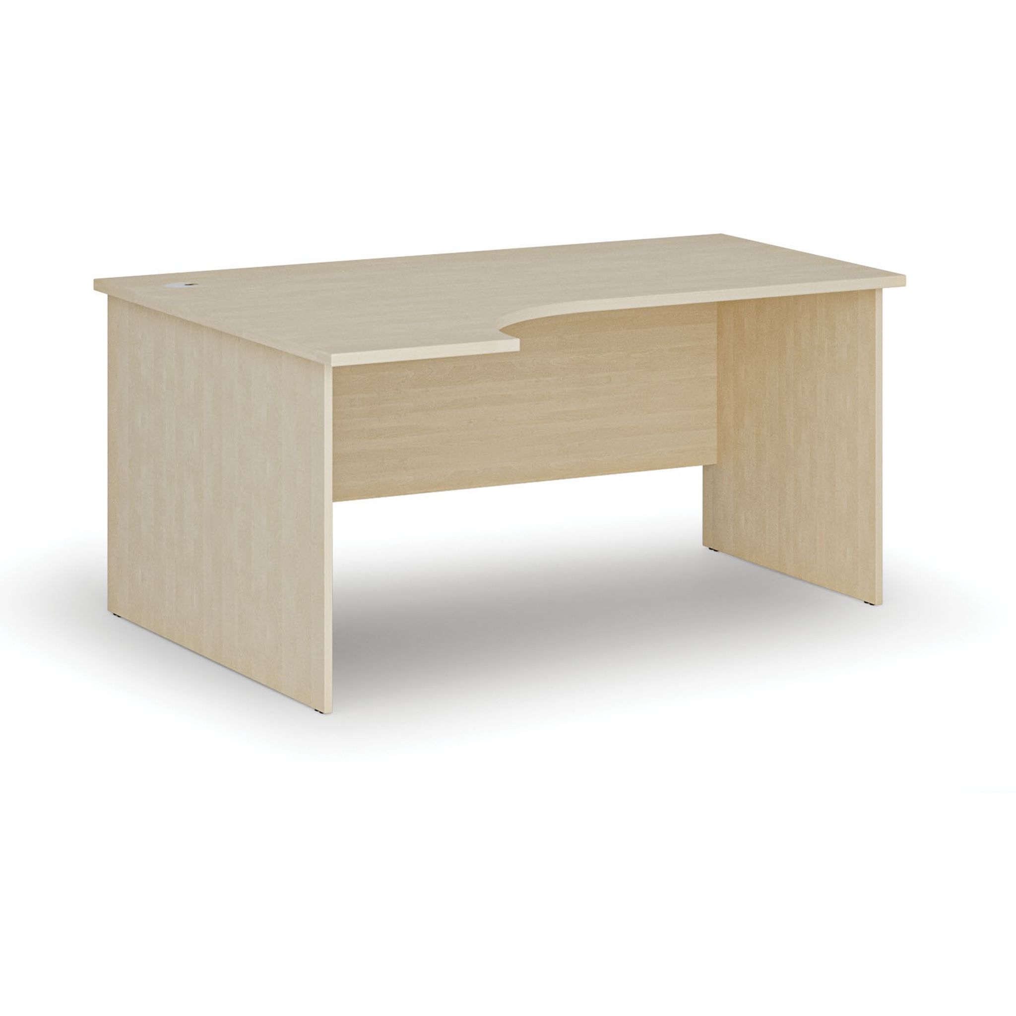 Rohový kancelářský psací stůl PRIMO WOOD, 160x120 cm, levý, bříza