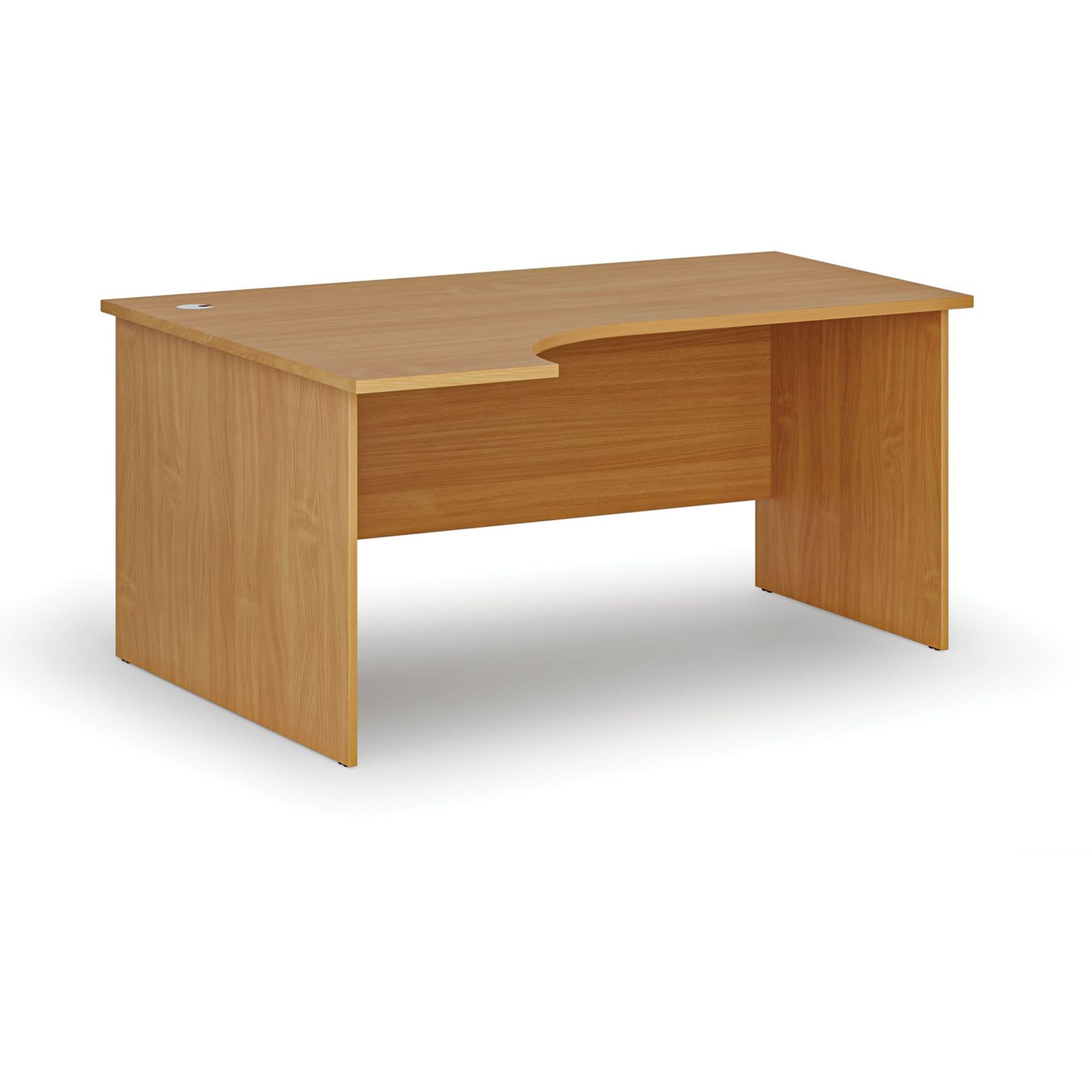 Rohový kancelářský psací stůl PRIMO WOOD, 160x120 cm, levý, buk